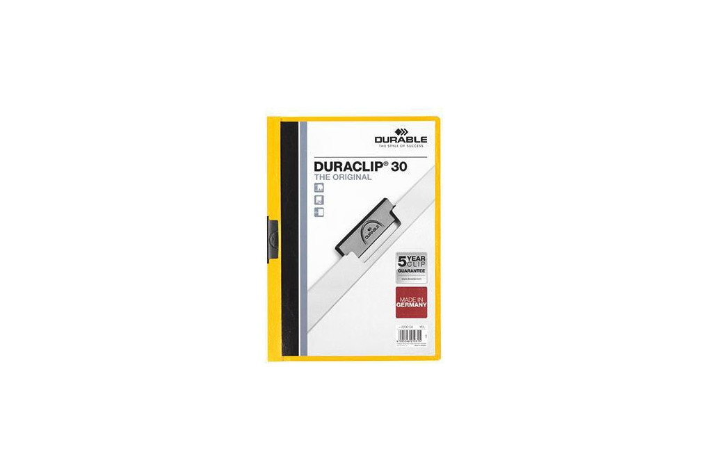 DURABLE Klemmmappe DURACLIP 30 220004 DIN A4 Hartfolie gelb DURABLE Klemmmappe DURACLIP 30 220004 DIN A4 Hartfolie gelb