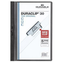 DURABLE Klemmmappe DURACLIP 30 220001 DIN A4 Hartfolie schwarz DURABLE Klemmmappe DURACLIP 30 220001 DIN A4 Hartfolie schwarz