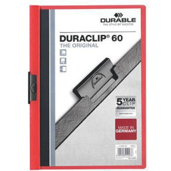 DURABLE Klemmmappe DURACLIP 60 220903 DIN A4 Hartfolie rot DURABLE Klemmmappe DURACLIP 60 220903 DIN A4 Hartfolie rot
