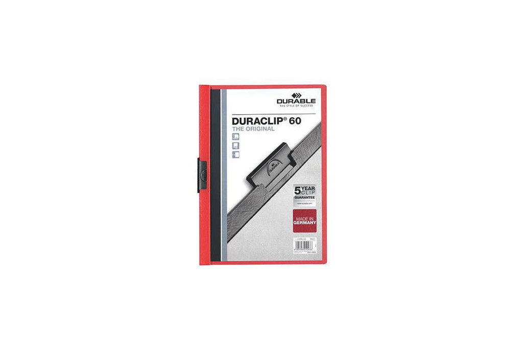 DURABLE Klemmmappe DURACLIP 60 220903 DIN A4 Hartfolie rot DURABLE Klemmmappe DURACLIP 60 220903 DIN A4 Hartfolie rot
