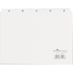 DURABLE Leitregister 365002 DIN A5 quer A Z Kunststoff weiß DURABLE Leitregister 365002 DIN A5 quer A Z Kunststoff weiß