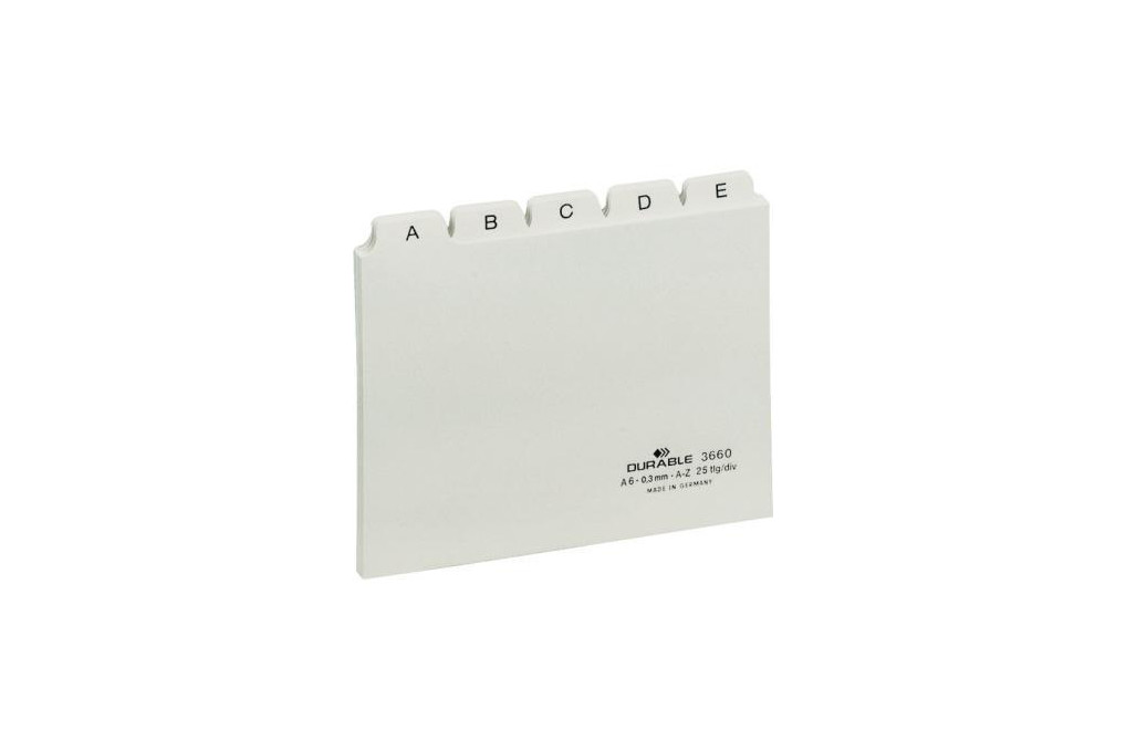 DURABLE Leitregister 366002 DIN A6 quer A Z Kunststoff weiß
