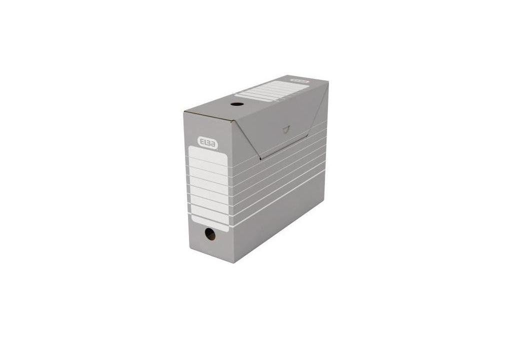 ELBA Archivschachtel tric 100552039 9,5x26,5X34cm Pappe grau weiß