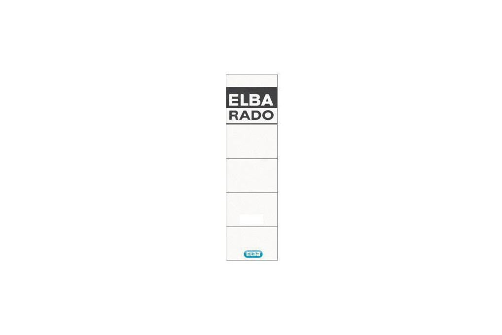 ELBA Einsteckrückenschild 100420960 kurz breit weiß 10 St. Pack.