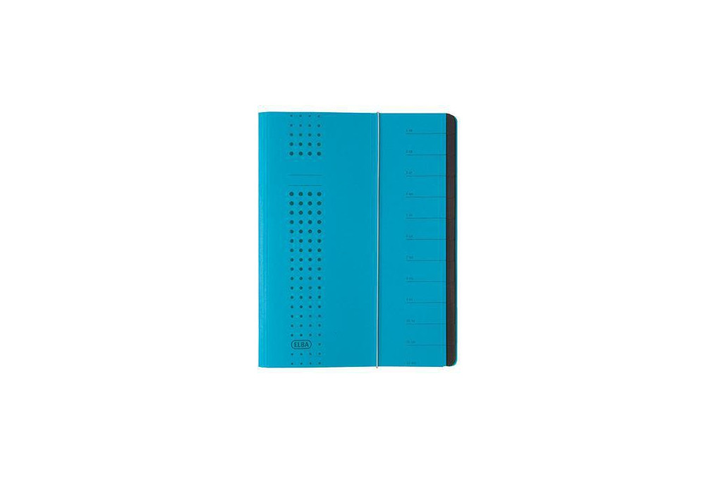 ELBA Ordnungsmappe chic 400001035 DIN A4 12Fächer Karton blau