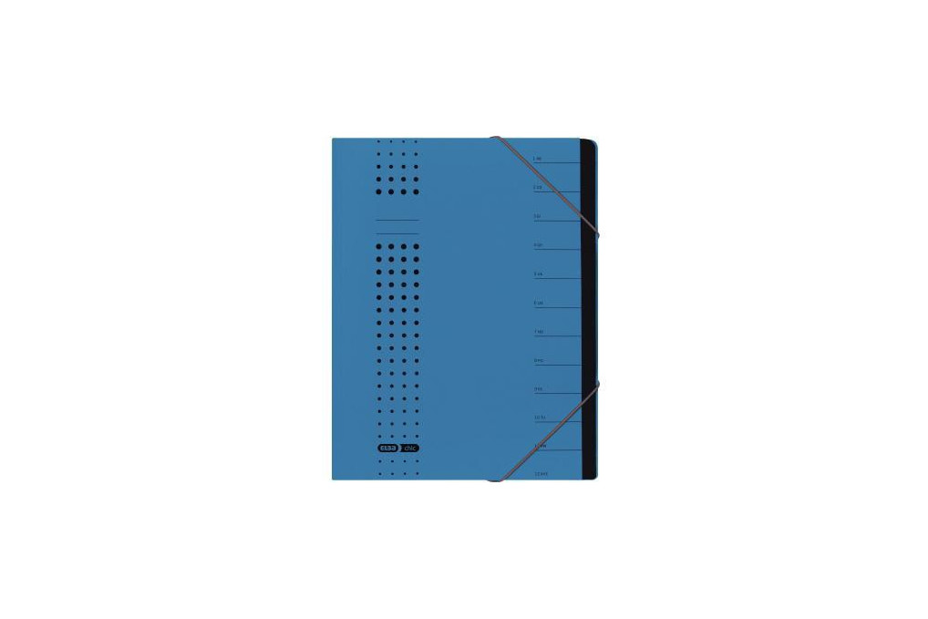 ELBA Ordnungsmappe chic 400002020 DIN A4 7Fächer Karton blau
