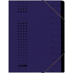 ELBA Ordnungsmappe chic 400002023 DIN A4 7Fächer Karton dunkelblau