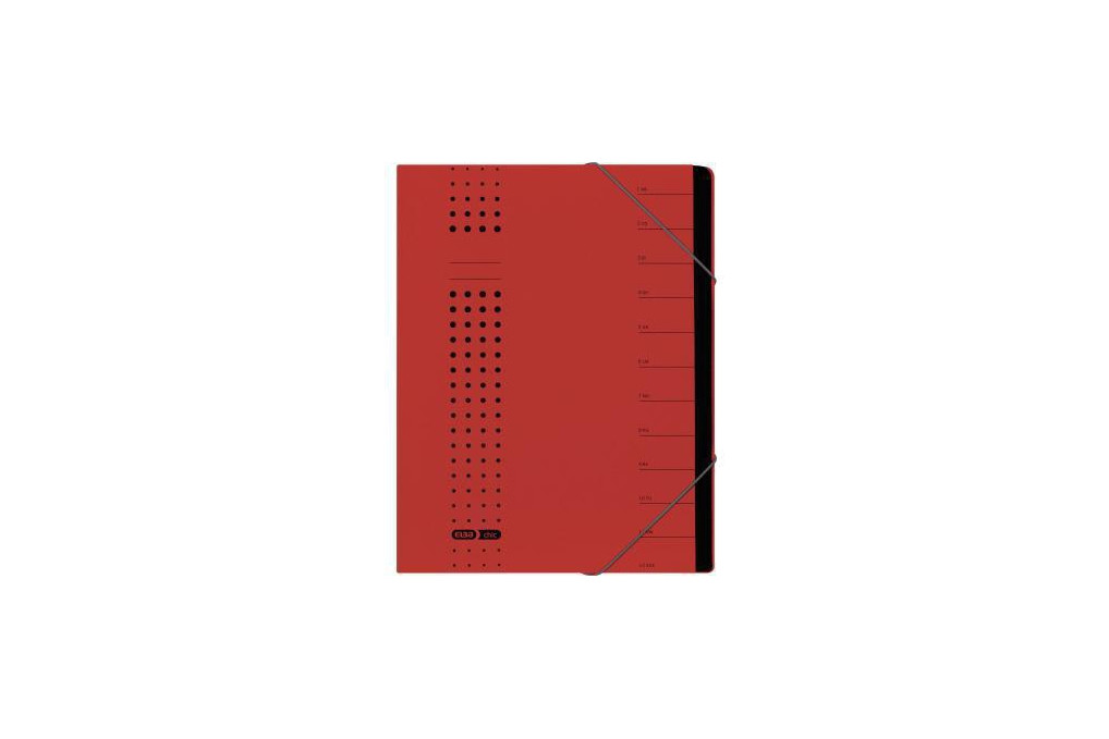 ELBA Ordnungsmappe chic 400002024 DIN A4 7Fächer Karton rot ELBA Ordnungsmappe chic 400002024 DIN A4 7Fächer Karton rot
