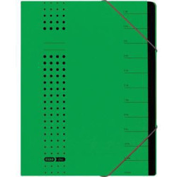 ELBA Ordnungsmappe chic 400002025 DIN A4 7Fächer Karton grün