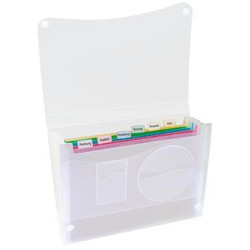 Fächertasche DIN A4 7Fächer Polypropylen transluzent