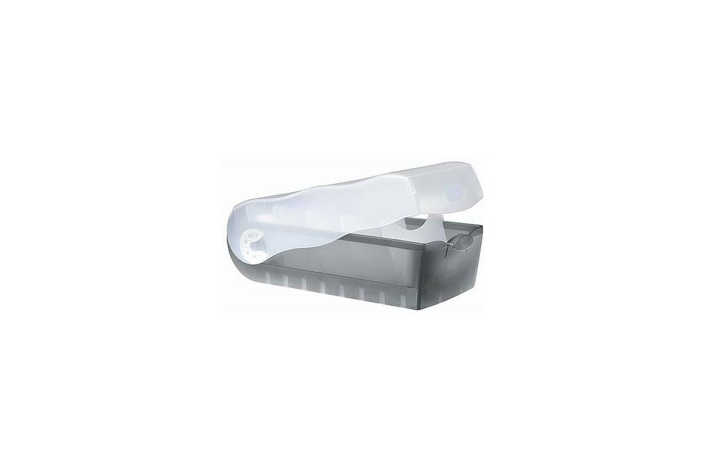 HAN Karteikasten CROCO 997 693 DIN A7 PP grau transluzent