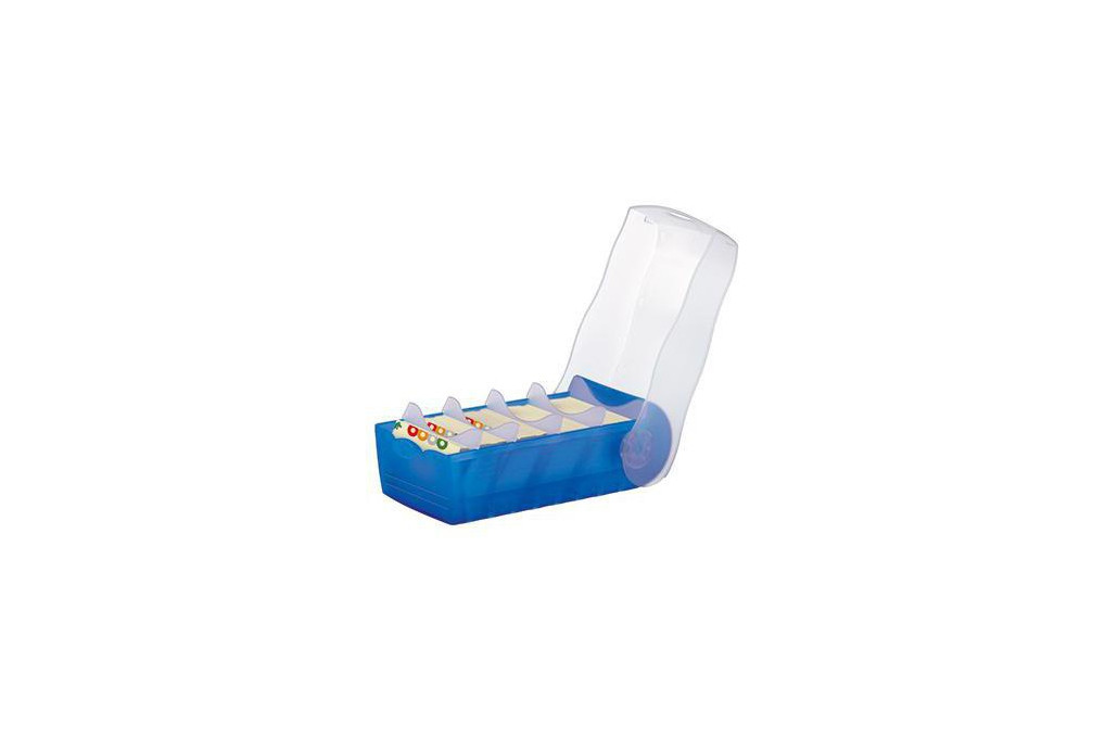HAN Karteikasten CROCO 998 643 DIN A8 PP blau transluzent