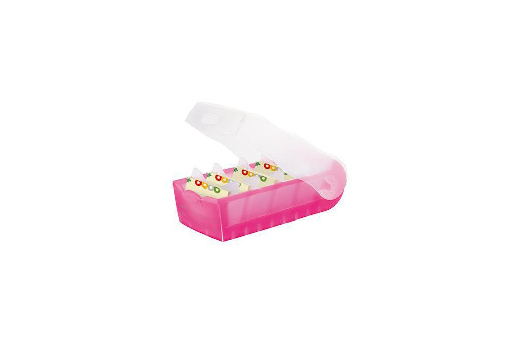 HAN Karteikasten CROCO 998 663 DIN A8 PP pink transluzent