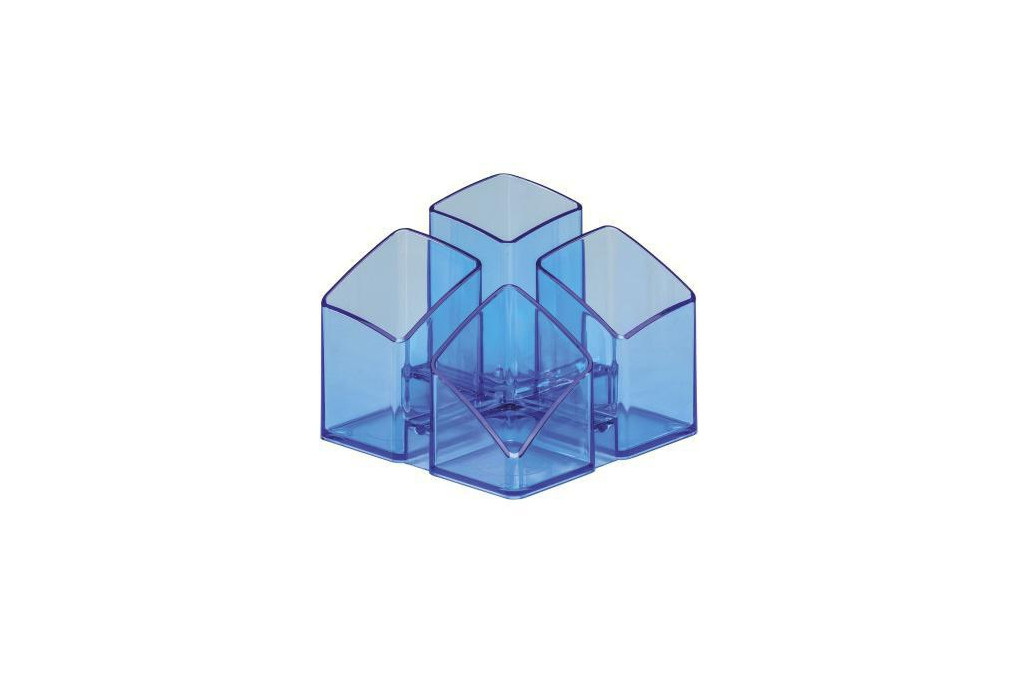 HAN Schreibtischköcher SCALA 17450 26 4Fächer transparent blau