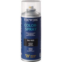 Colorspray tiefschwarz seidenmatt RAL 9005 400ml Spraydose TECWERK