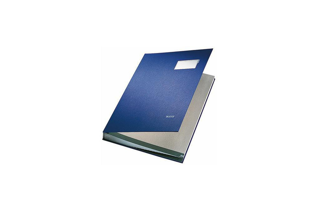Leitz Unterschriftsmappe 57000035 DIN A4 20Fächer Graupappe blau