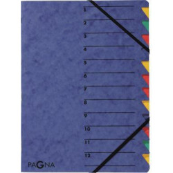 PAGNA Ordnungsmappe EASY 24131 02 DIN A4 12Fächer Pressspan blau PAGNA Ordnungsmappe EASY 24131 02 DIN A4 12Fächer Pressspan blau