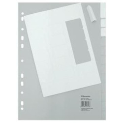 Soennecken Register 1517 DIN A4 blanko volle Höhe 20Blatt PP grau