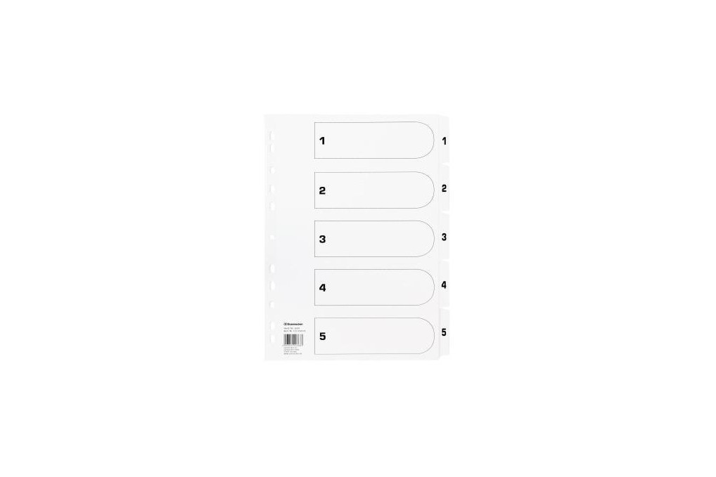 Soennecken Register Mylar 1604 1 5 weiß