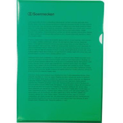 Soennecken Sichthülle 1513 DIN A4 PP grün 100 St. Pack. Soennecken Sichthülle 1513 DIN A4 PP grün 100 St. Pack.