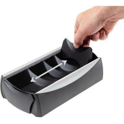 HAN Visitenkartenbox VIP 2000 13 f. 500Karten schwarz grau  Register