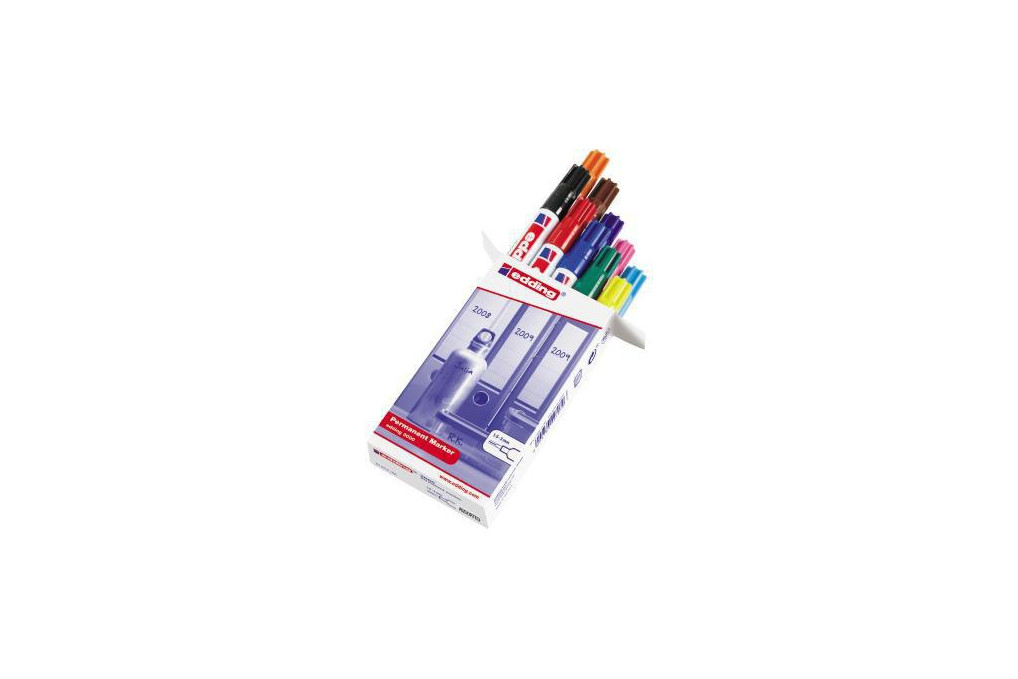 edding Permanentmarker 3000 4 3000999 sortiert 10 St. Pack.