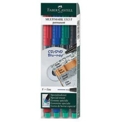 Faber Castell CD DVD Marker MULTIMARK 151304 4 St. Pack.