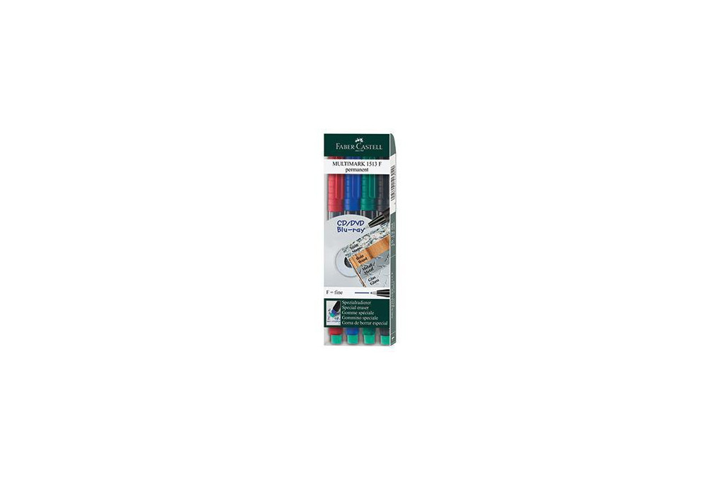 Faber Castell CD DVD Marker MULTIMARK 151304 4 St. Pack.