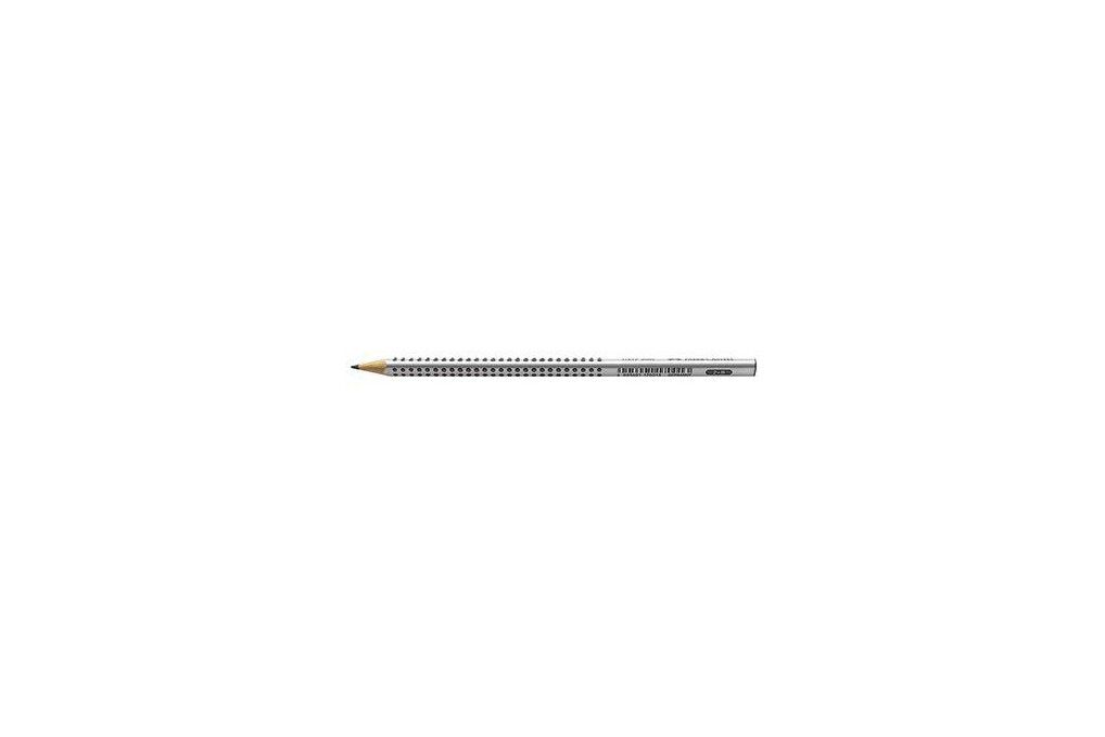 Faber Castell Bleistift GRIP 2001 117001 Dreieckform B silbergrau