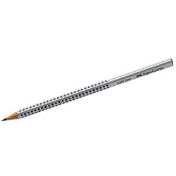 Faber Castell Bleistift GRIP 2001 117012 Dreieckform 2H silbergrau Faber Castell Bleistift GRIP 2001 117012 Dreieckform 2H silbergrau
