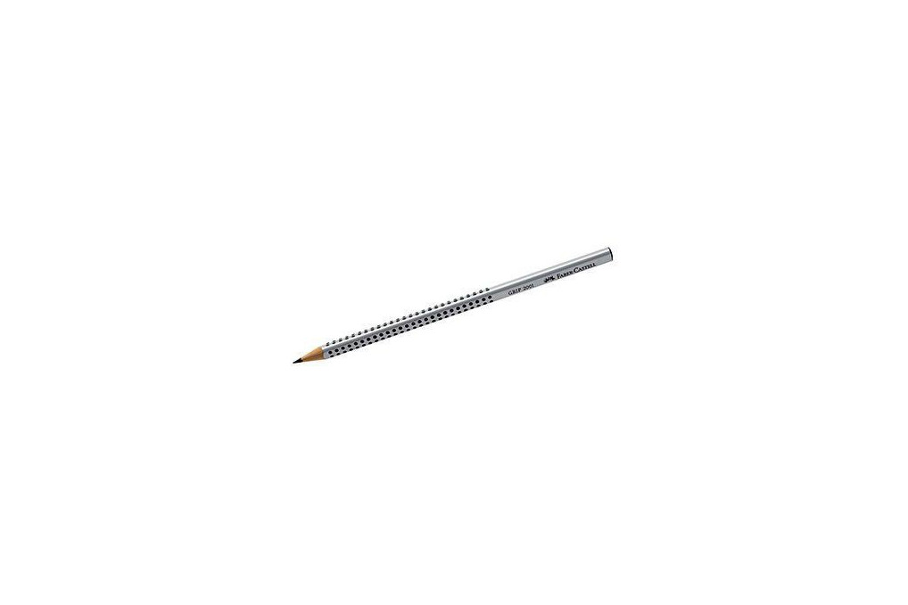 Faber Castell Bleistift GRIP 2001 117012 Dreieckform 2H silbergrau Faber Castell Bleistift GRIP 2001 117012 Dreieckform 2H silbergrau