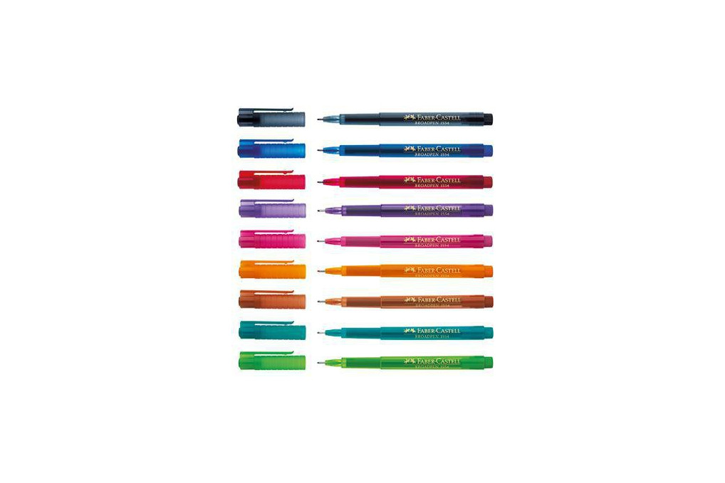 Faber Castell Fineliner BROADPEN 1554 155466 0,8mm grasgrün Faber Castell Fineliner BROADPEN 1554 155466 0,8mm grasgrün
