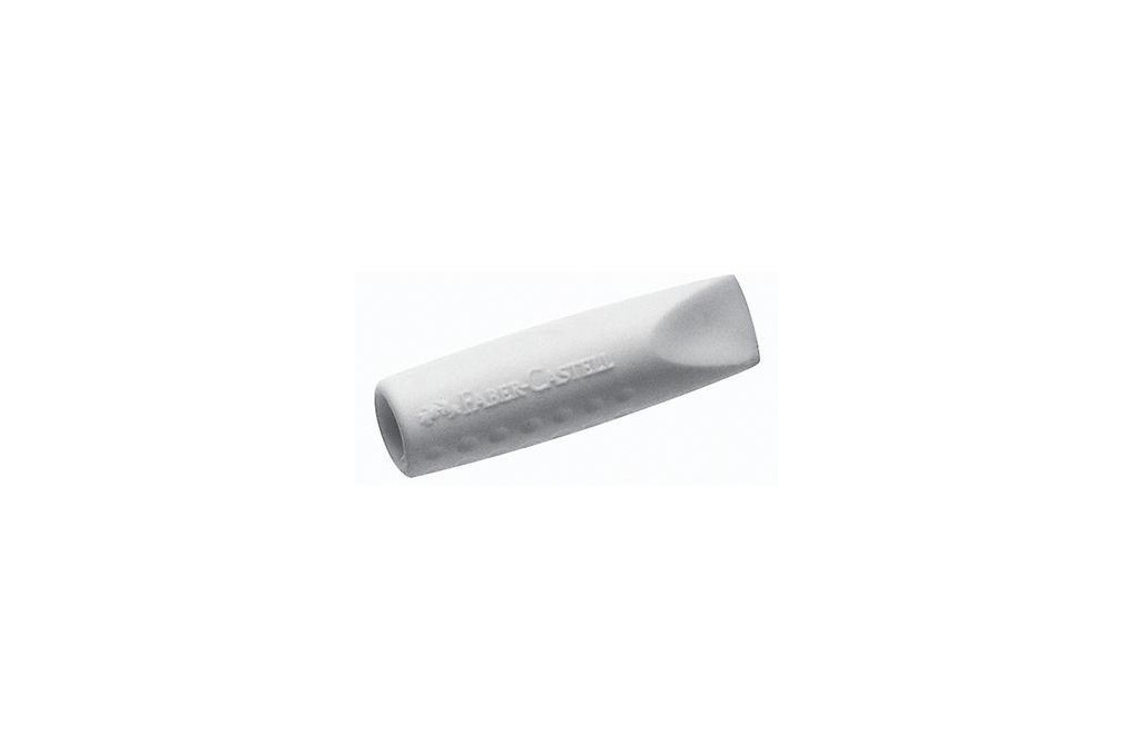 Faber Castell Radierer Eraser CAP GRIP 2001 grau weiß 2 St. Pack.