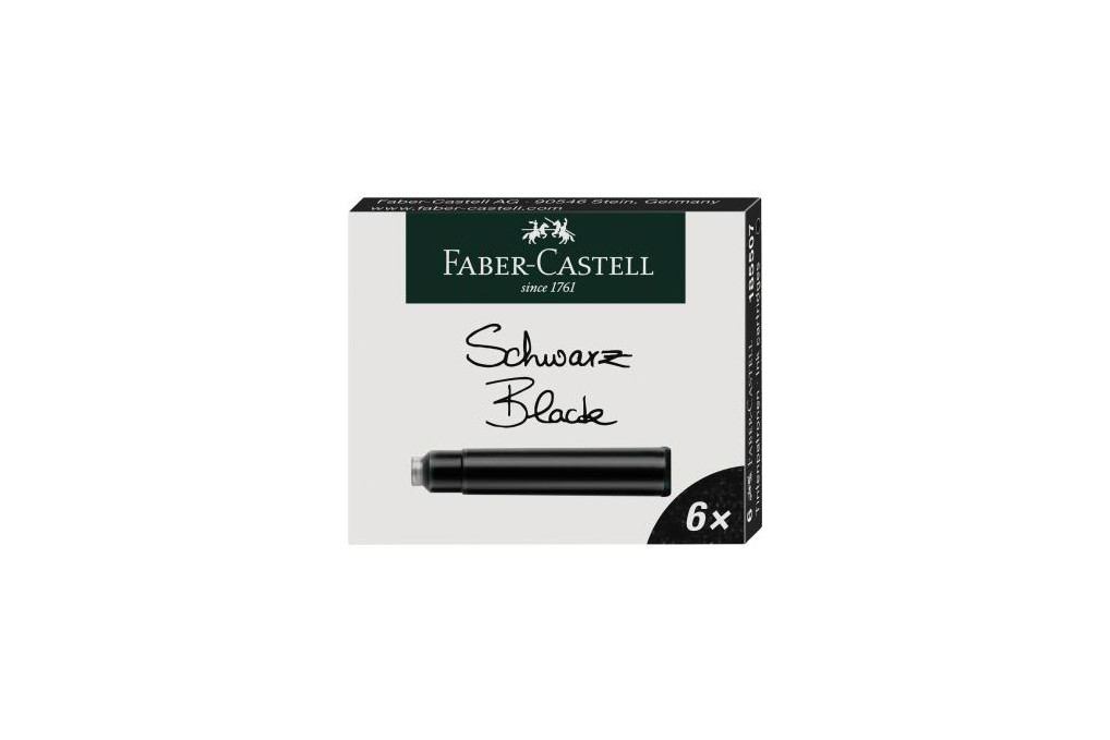 Faber Castell Tintenpatronen 185507 Standard schwarz 6 St. Pack