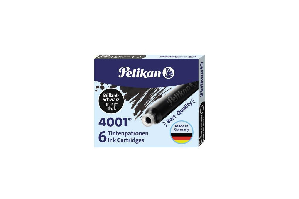 Pelikan Tintenpatrone 4001 TP 6 301218 brillantschwarz 6 St. Pack.