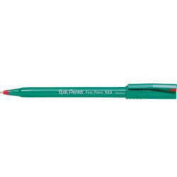 Pentel Tintenroller Ball R50 B 0,4mm Kappenmodell rot
