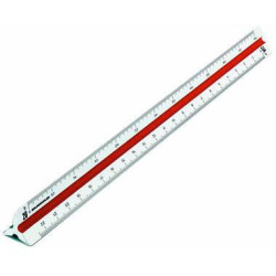 RUMOLD Dreikantmaßstab 160 1 30 Architekt 1 30cm Kunststoff weiß