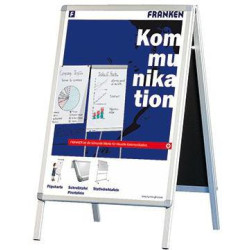 Franken Kundenstopper Standard BSA2 DIN A2 Aluminium silber