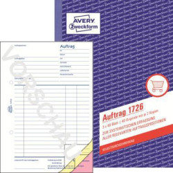 Avery Zweckform Auftragsformular 1726 DIN A5 3x40Blatt Avery Zweckform Auftragsformular 1726 DIN A5 3x40Blatt