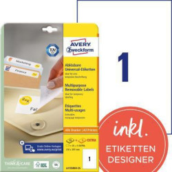 Avery Zweckform Etikett L4735REV 25 210x297mm weiß 30 St. Pack. Avery Zweckform Etikett L4735REV 25 210x297mm weiß 30 St. Pack.