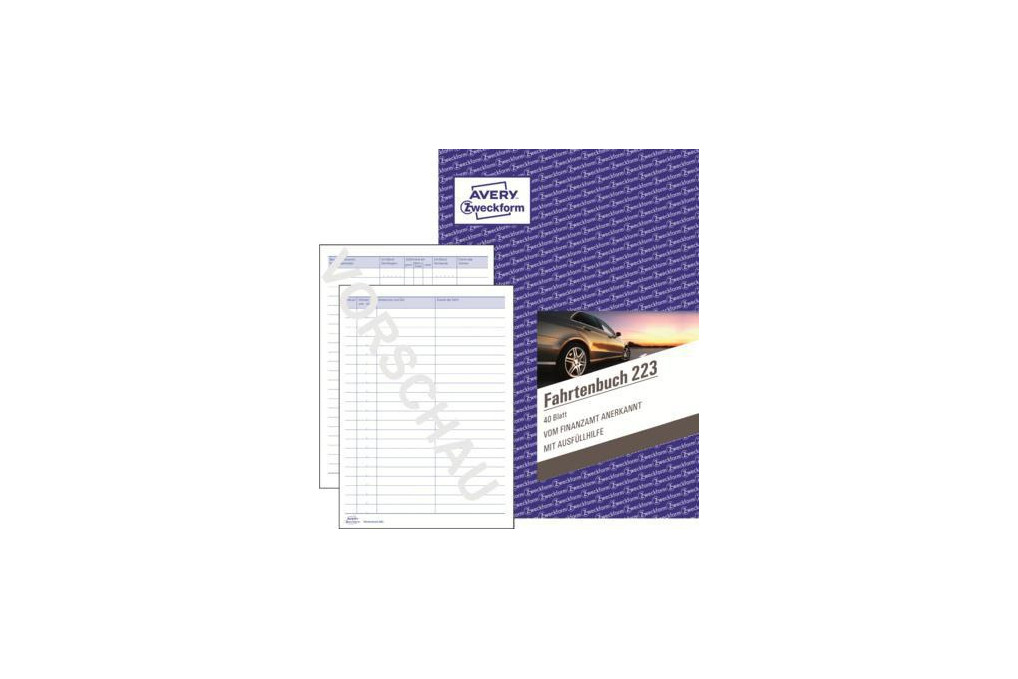 Avery Zweckform Fahrtenbuch 223 DIN A5 40Blatt