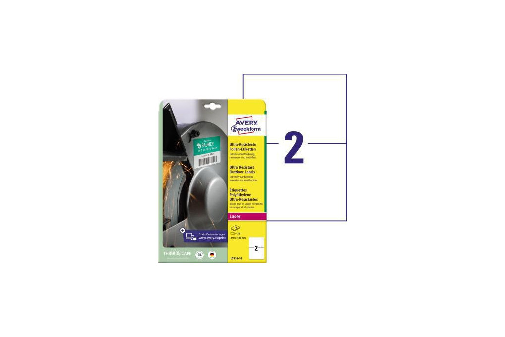 Avery Zweckform Folienetikett L7916 10 210x148mm 20 St. Pack.
