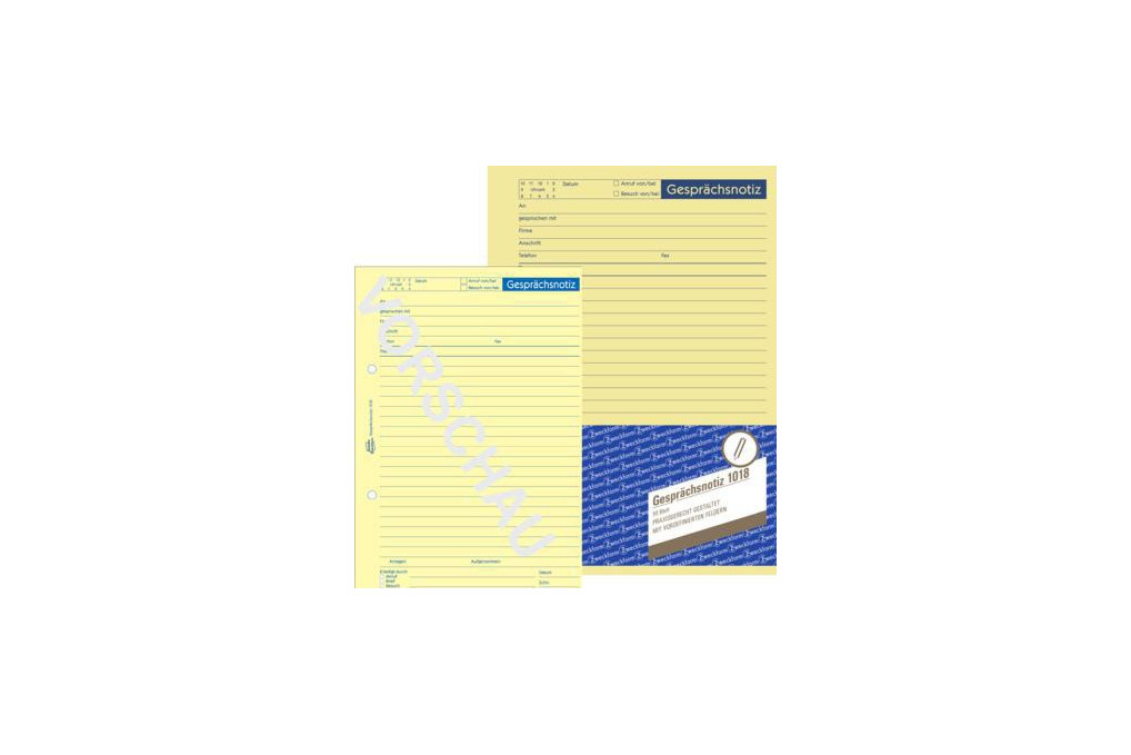Avery Zweckform Gesprächsnotiz 1018 DIN A5 gelb 50Blatt