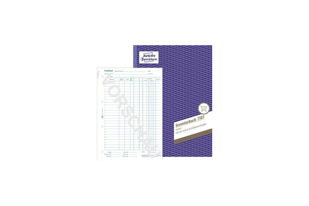 Avery Zweckform Inventurbuch 1101 DIN A4 50Blatt