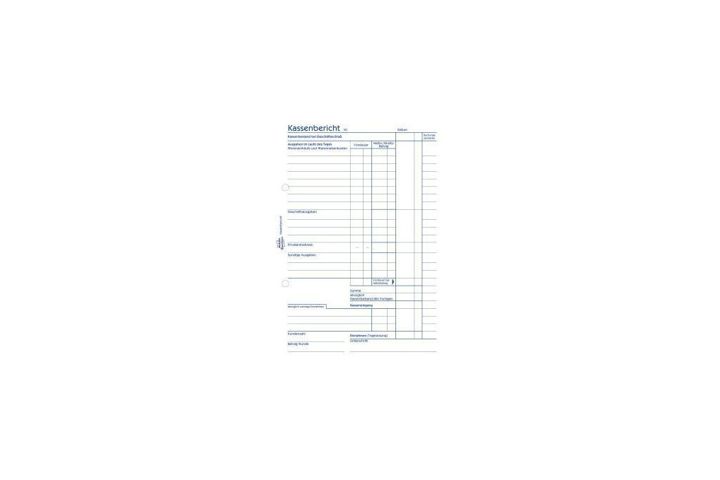 Avery Zweckform Kassenbericht 305 DIN A5 50Blatt