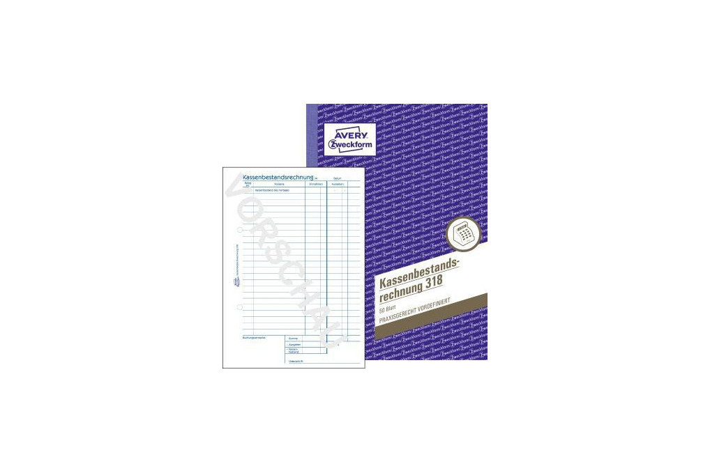 Avery Zweckform Kassenbericht 318 DIN A5 50Blatt