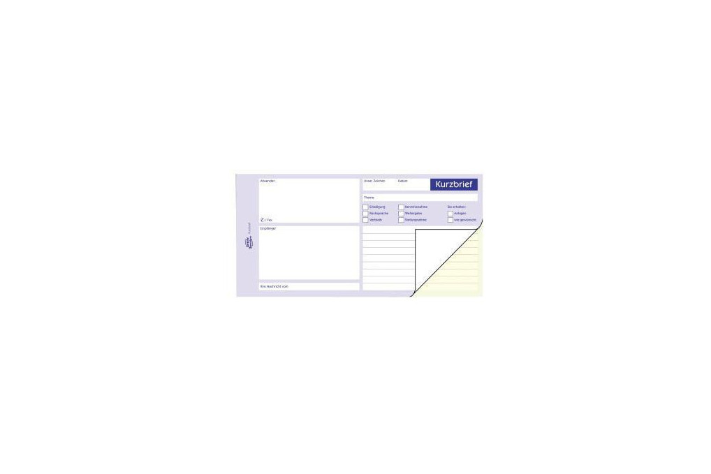 Avery Zweckform Kurzbrief 1741 1 3 DIN A4 2x40Blatt