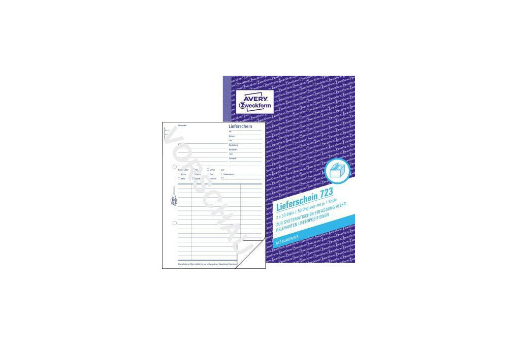 Avery Zweckform Lieferschein 723 DIN A5 2x50Blatt