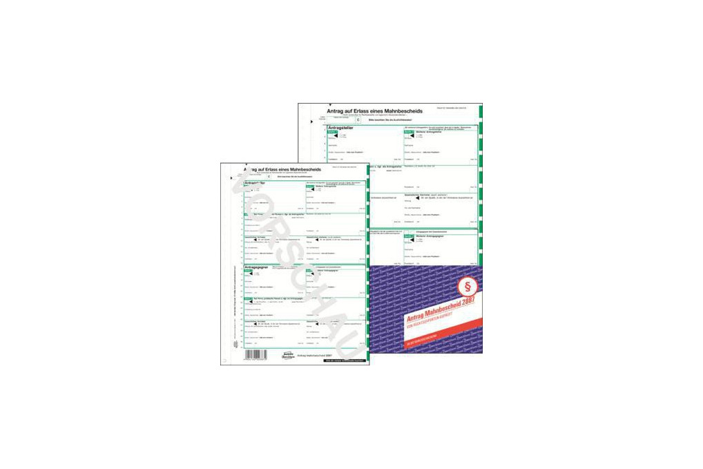 Avery Zweckform Mahnbescheid 2887 DIN A4 1x2Blatt
