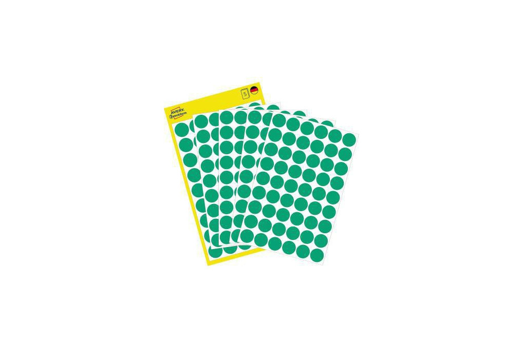 Avery Zweckform Markierungspunkt 3143 12mm grün 270 St. Pack.